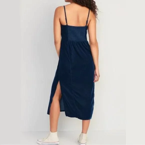 Old Navy Tie-Belt Midi Shirt Dress for Women New - Picture 3 of 4